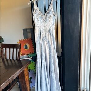 Riva Designs Silver Dress with Embellishments